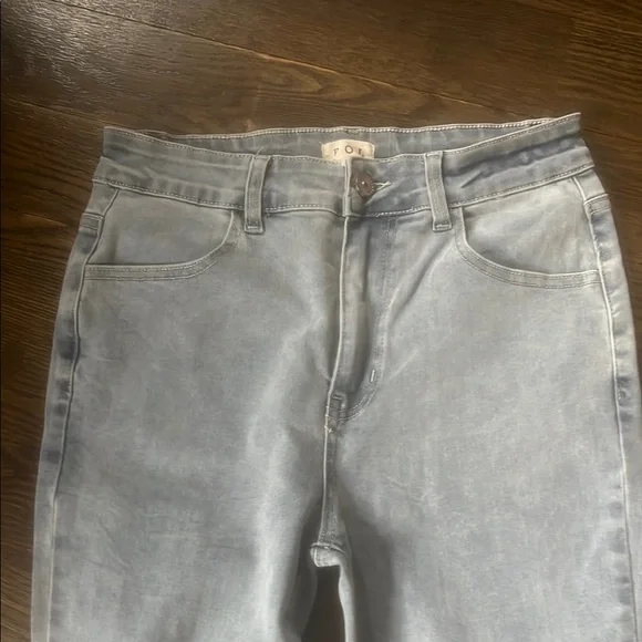 POL Boho Light Blue flare jeans with cute lace-NWOT - Picture 4 of 8